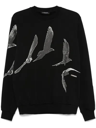 Costume National Contemporary Birds-print Sweatshirt In 黑色