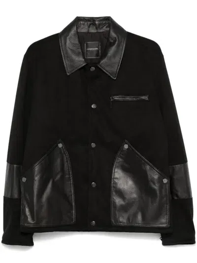 Costume National Contemporary Panelled Bomber Jacket In 黑色