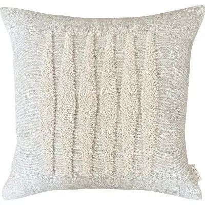 Cotton Tree Punch Needle Pillow In Natural