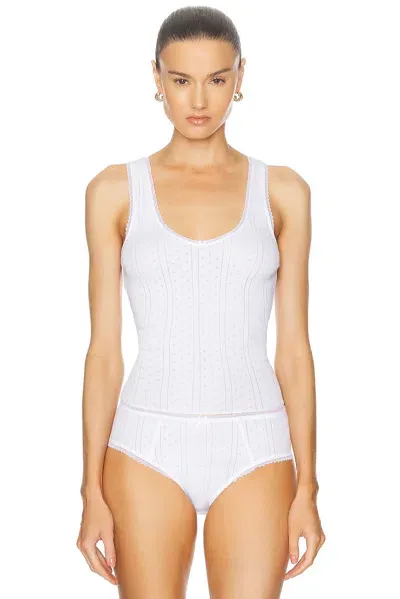 Cou Cou Intimates The Scoop Tank Top In White