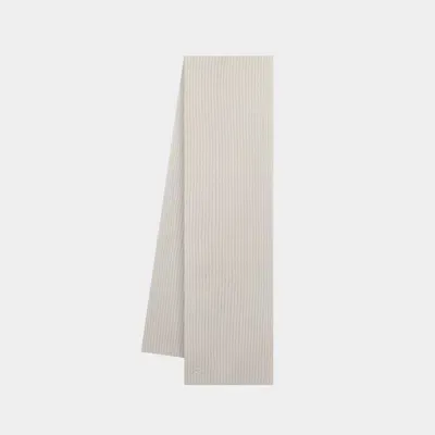 Courrèges Ac Ribbed Scarf In Beige