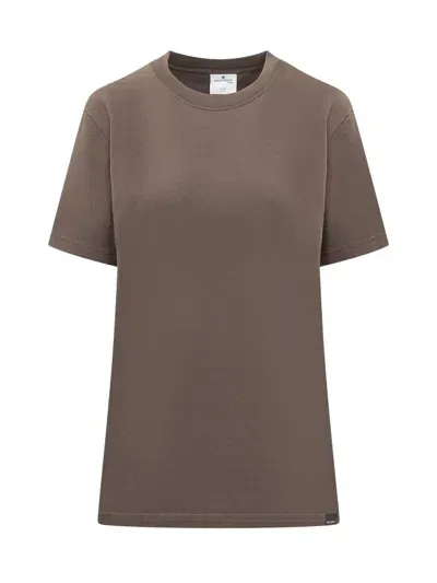 Courrèges T-shirt With Logo In Brown