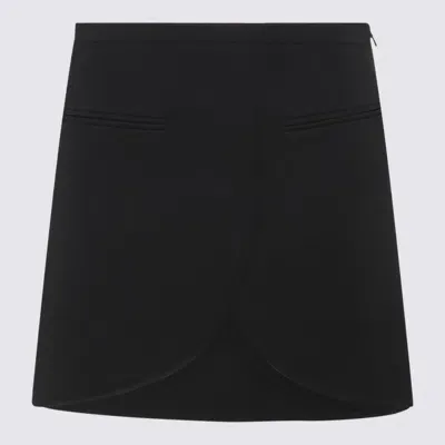 Courrèges Ellipse Twill Mini Skirt In Black