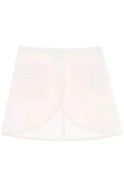 Courrèges Ellipse Mini Skirt In White