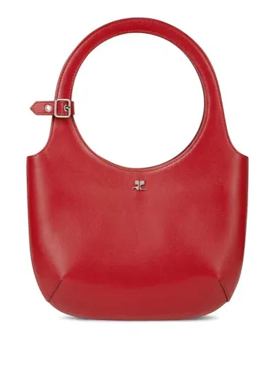 Courrèges Holy Handtasche Aus Leder In Rot