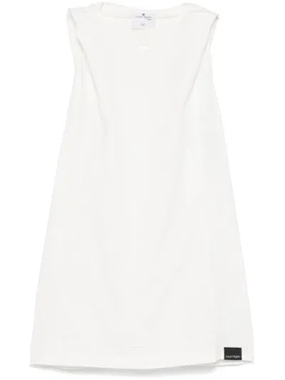 Courrèges Hooded Tank Top In White