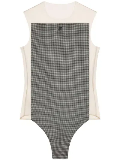 Courrèges Frame Illusion Bodysuit In Grey