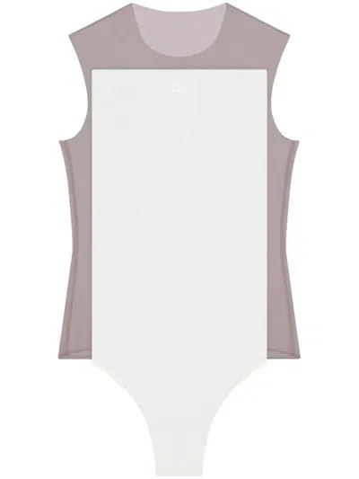 Courrèges Illusion Bodysuit In White