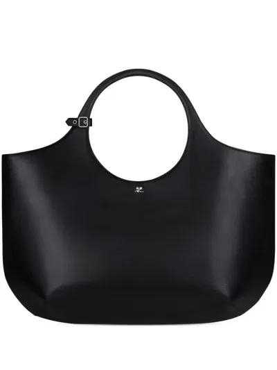 Courrèges Large Holy Tote Bag In Schwarz