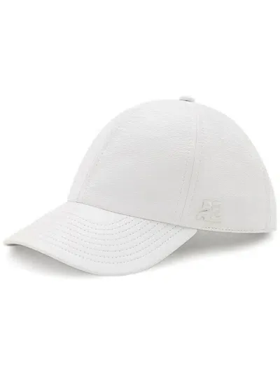 Courrèges Logo-patch Baseball Cap In White