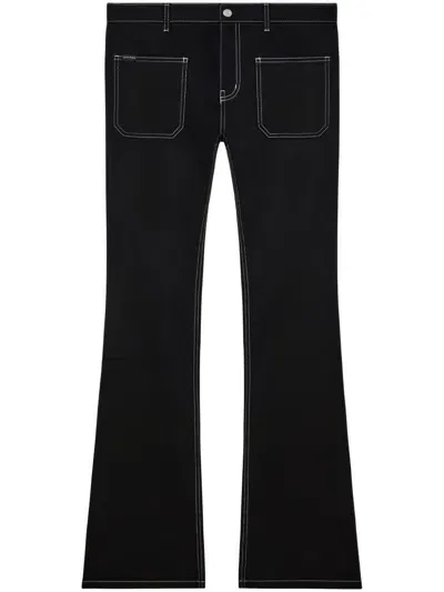 Courrèges Low-rise Bootcut Jeans In Black