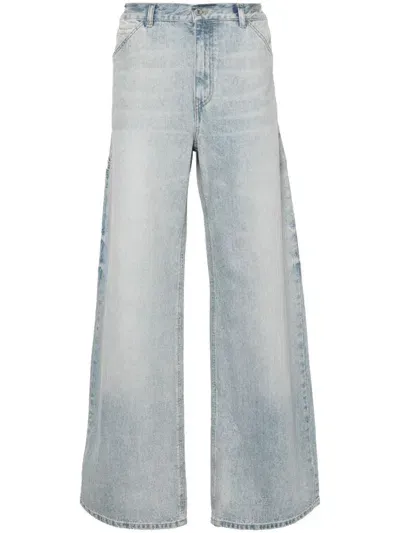 Courrèges Mid-rise Straight-leg Jeans In Blue