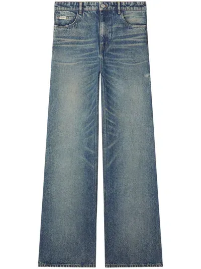 Courrèges Mid-rise Wide-leg Jeans In Blau