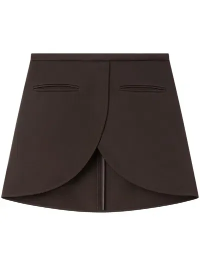 Courrèges Ellipse Mini Skirt In Brown