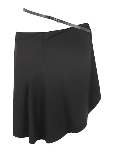 Courrèges Ellipse Mini Skirt In Black