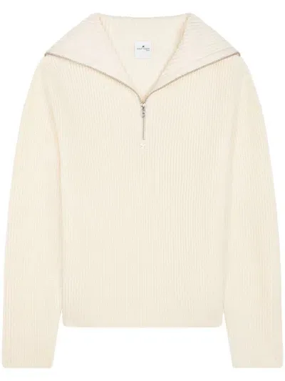 Courrèges Gerippter Hoodie In Nude