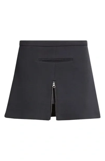 Courrèges Zip Detail Mini Skirt In Black