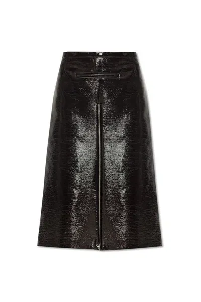 Courrèges Vinyl Skirt In Black