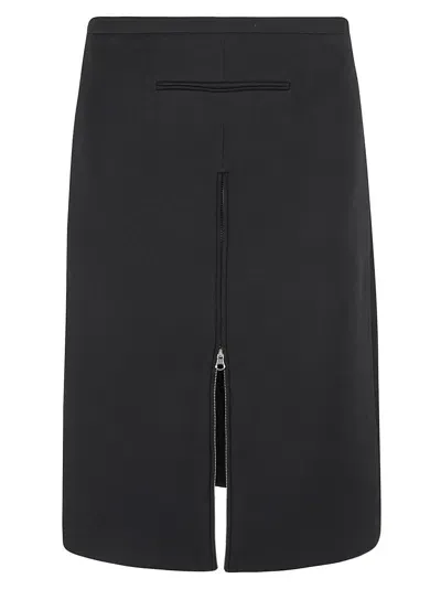 Courrèges Zip Detail Skirt In Black