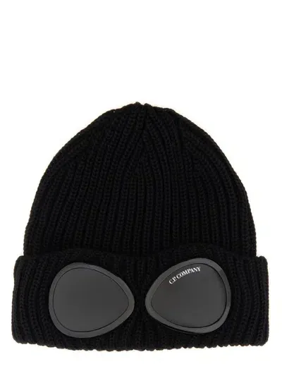 C.p. Company C. P. Company Beanie Hat With Logo In Black