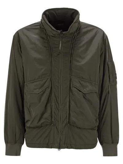 C.p. Company Chrome-r Body Zippers Padded Jacket In Olive Green