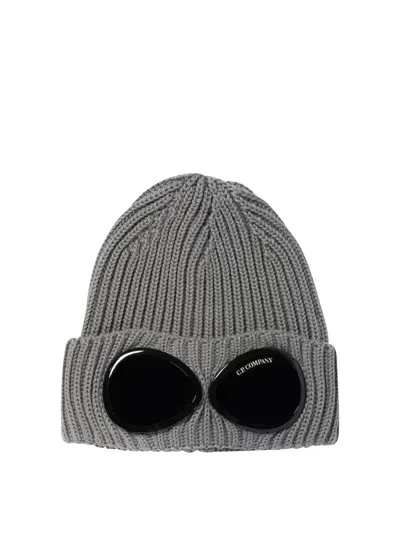 C.p. Company C.p.company "goggle"  Extra Fine Merino Wool Beanie In Gray