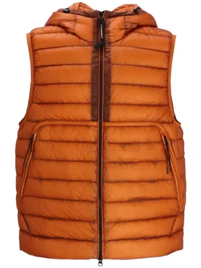 C.p. Company D. D. Shell Google Down Vest In Orange