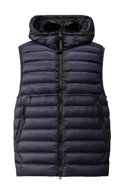 C.p. Company Cp Company D.d. Shell Goggle Down Gilet In Black