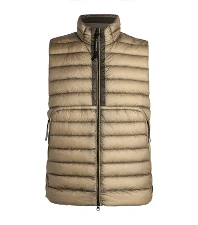 C.p. Company Down-filled Gilet In Green