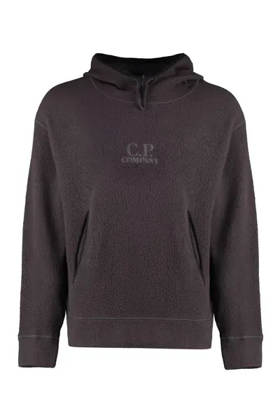 C.p. Company Fleece Hoodie In Grey