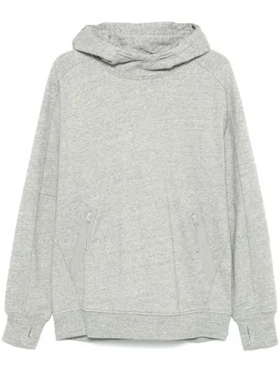 C.p. Company Goggles-detail Hoodie In Grey