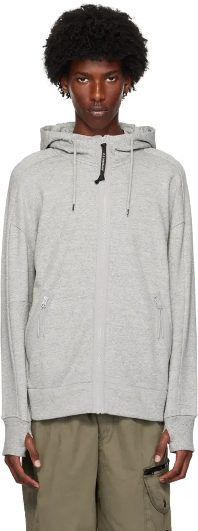 C.p. Company Gray Goggle Hoodie In Grey