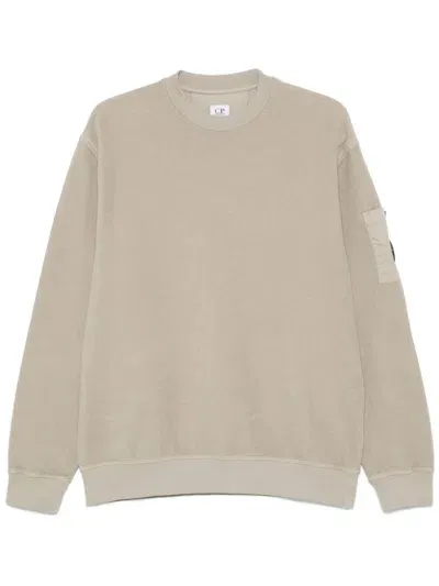 C.p. Company Lens-detail Sweatshirt In Light Brown