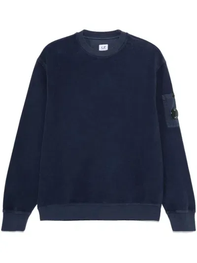 C.p. Company Lens-detail Sweatshirt In Blue