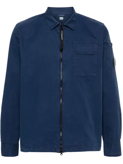 C.p. Company Lens-embellished Shirt In Blue