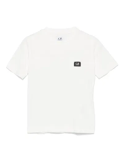 C.p. Company Kids' Logo-print T-shirt In White