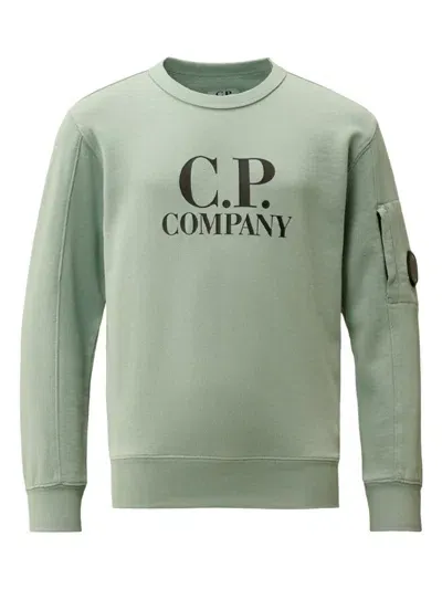 C.p. Company Kids' Logo Sweatshirt In Green