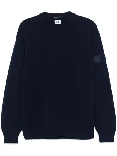 Cp Company Metropolis C.p. Company Metropolis Wool Crewneck Sweater In Black