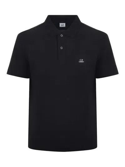 C.p. Company Polo In Schwarz