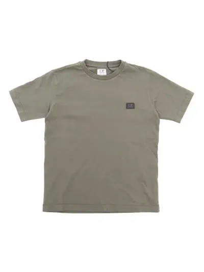 C.p. Company Kids' Short Sleeved T-shirt In Green