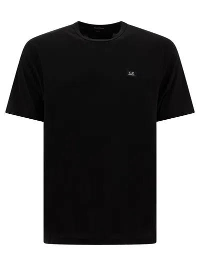 C.p. Company T-shirt With Logo Patch T-shirts In Black