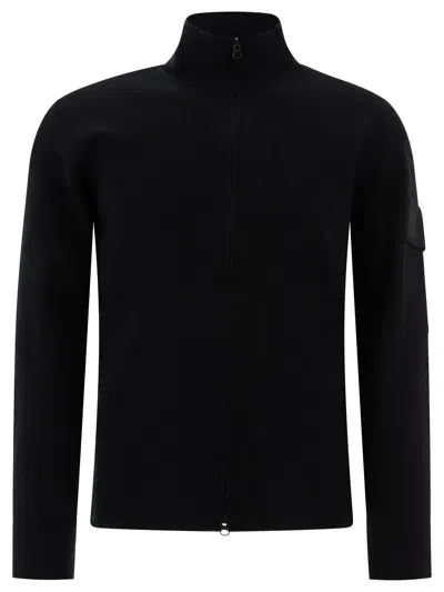 C.p. Company "the Metropolis Series" Extrafine Merino Wool Sweater In Black