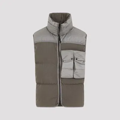 C.p. Company Vest In Eco Chrome-e Mixed In Grey