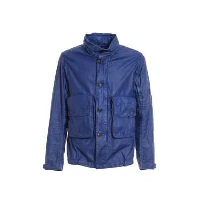 C.p. Company C.p Company Waxed Linen Jacket In Blue