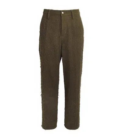 Craig Green Towelling Trousers In Olive