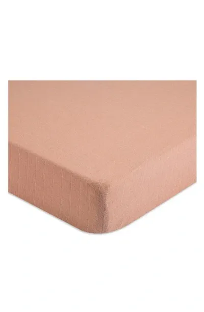 Crane Baby Kids' Cotton Muslin Fitted Crib Sheet In Copper