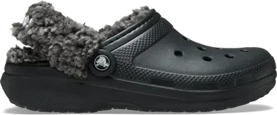 Crocs Classic Fleece Lined Sabots Unisex Black 45 In White