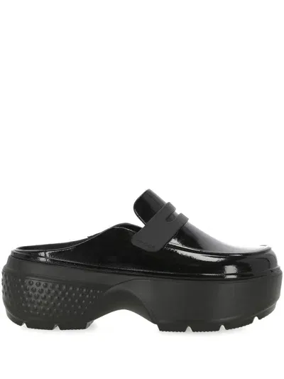 Crocs Flat Shoes In Black