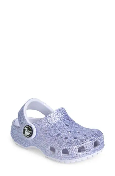 Crocs Unisex Classic Glitter Clogs - Big Kid In Frosted Glitter