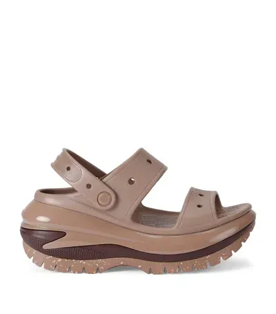 Crocs Mega Crush Platform Sandals In Brown